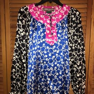 Duro olowu all silk blouse, dry clean only